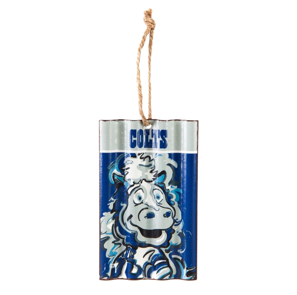 Indianapolis Colts Ornament 3" x 5" by Justin Patten