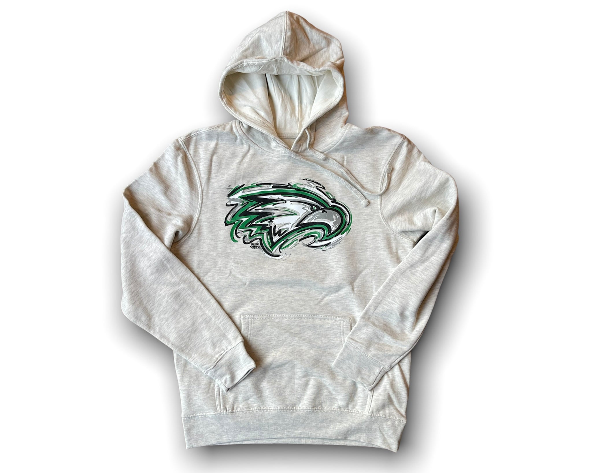 Zionsville Indiana Eagle Hoodie by Justin Patten (Oatmeal Heather)