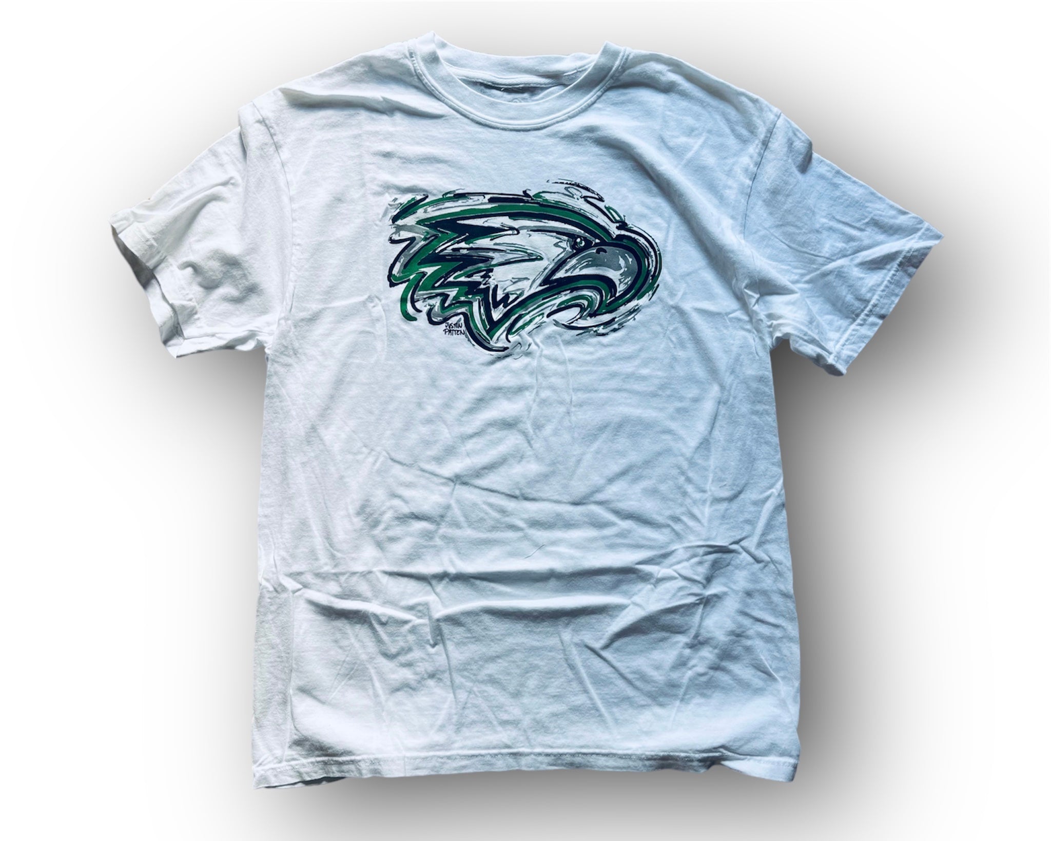 Zionsville Eagle White Tee by Justin Patten (Last One)