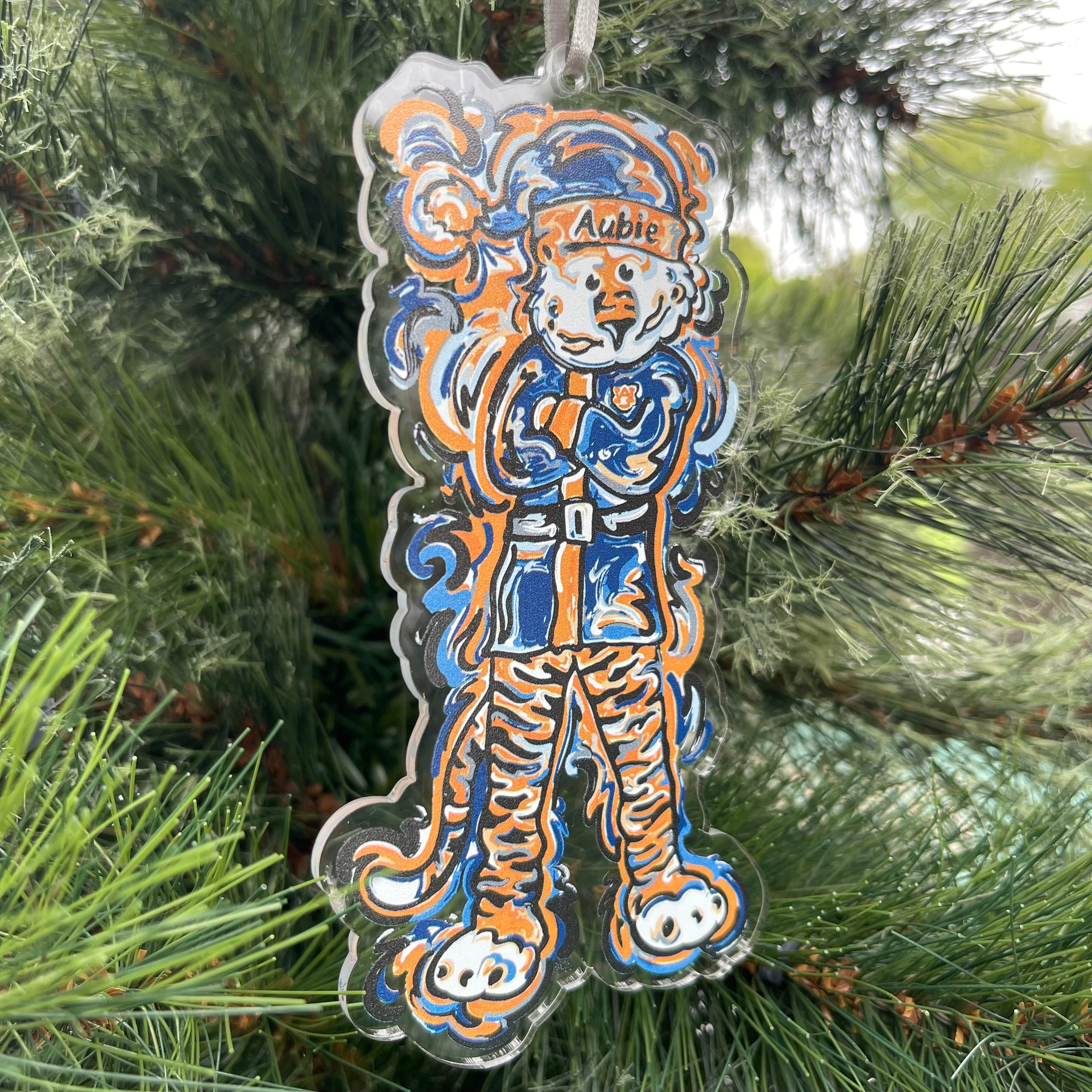 Auburn University Aubie Santa Claus Ornament by Justin Patten (2 Styles)