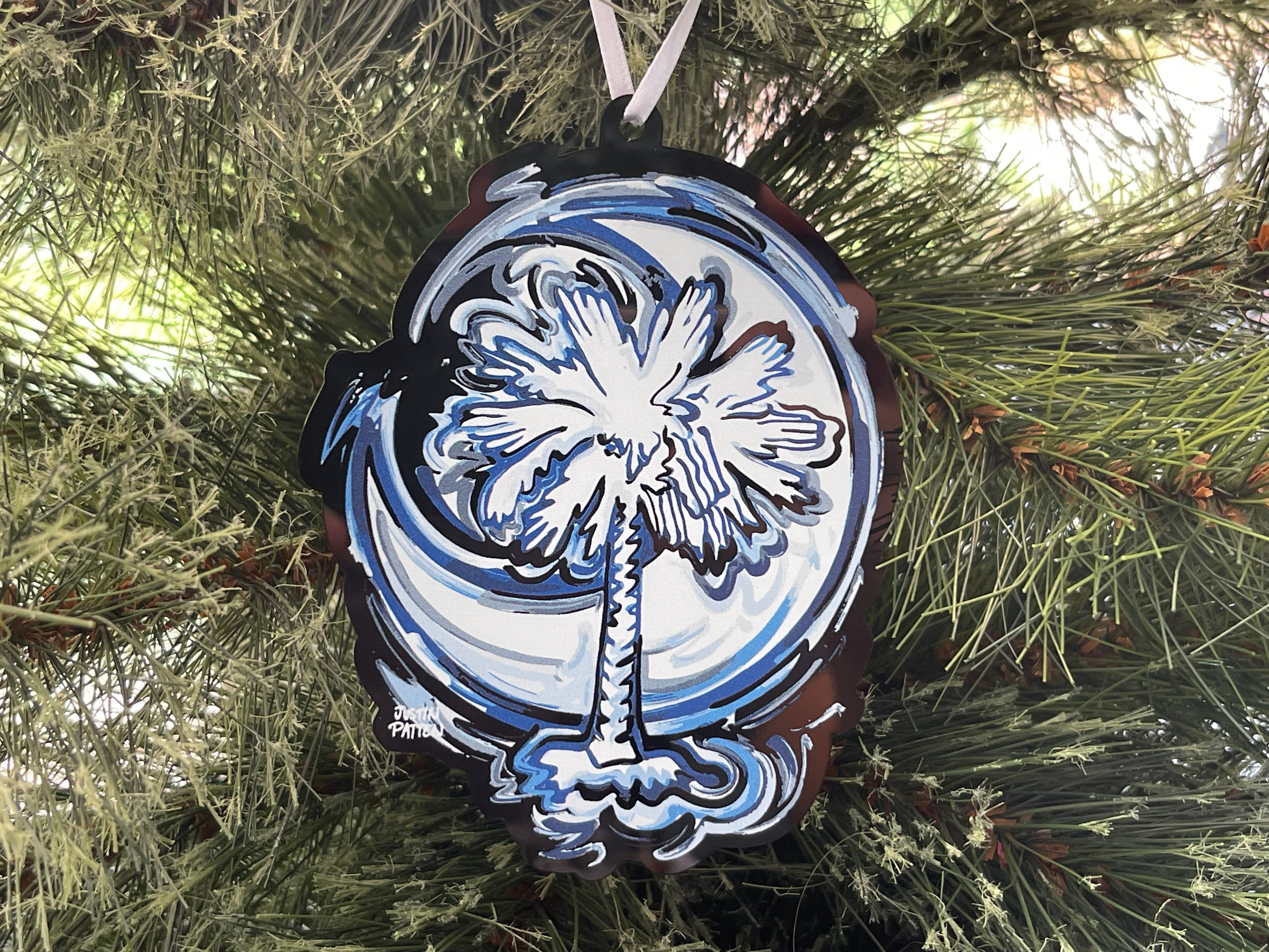 South Carolina Flag Ornament by Justin Patten (2 Styles)