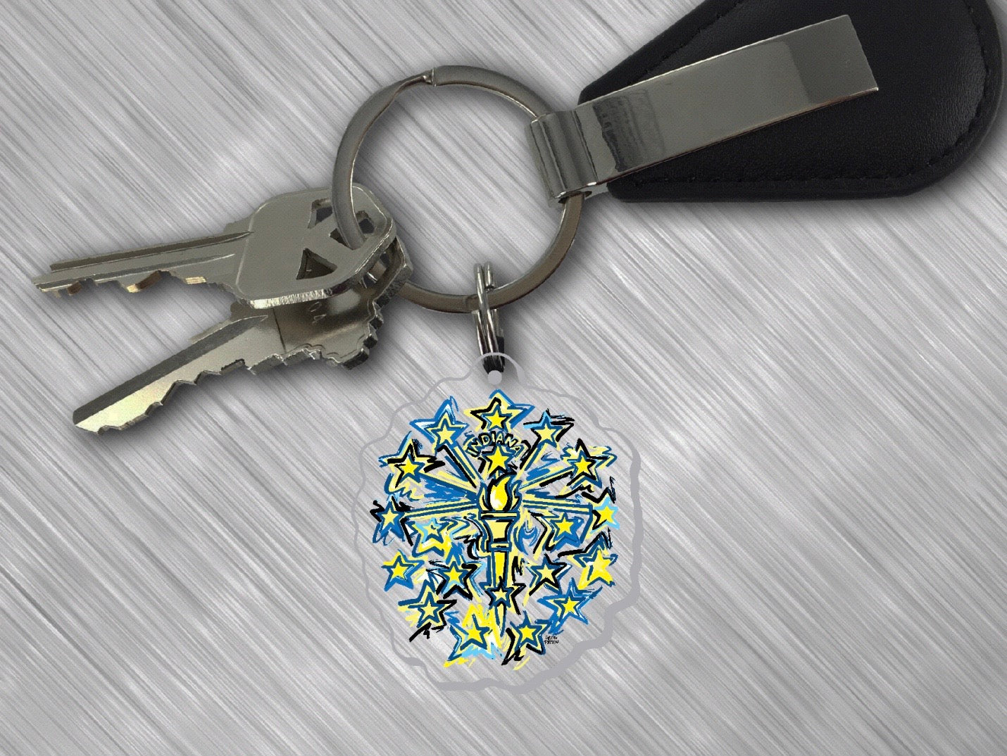 Indiana Keychain by Justin Patten