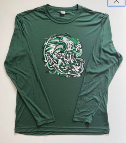 Zionsville Indiana Football Long Sleeve Poly Tee by Justin Patten (Last Few)