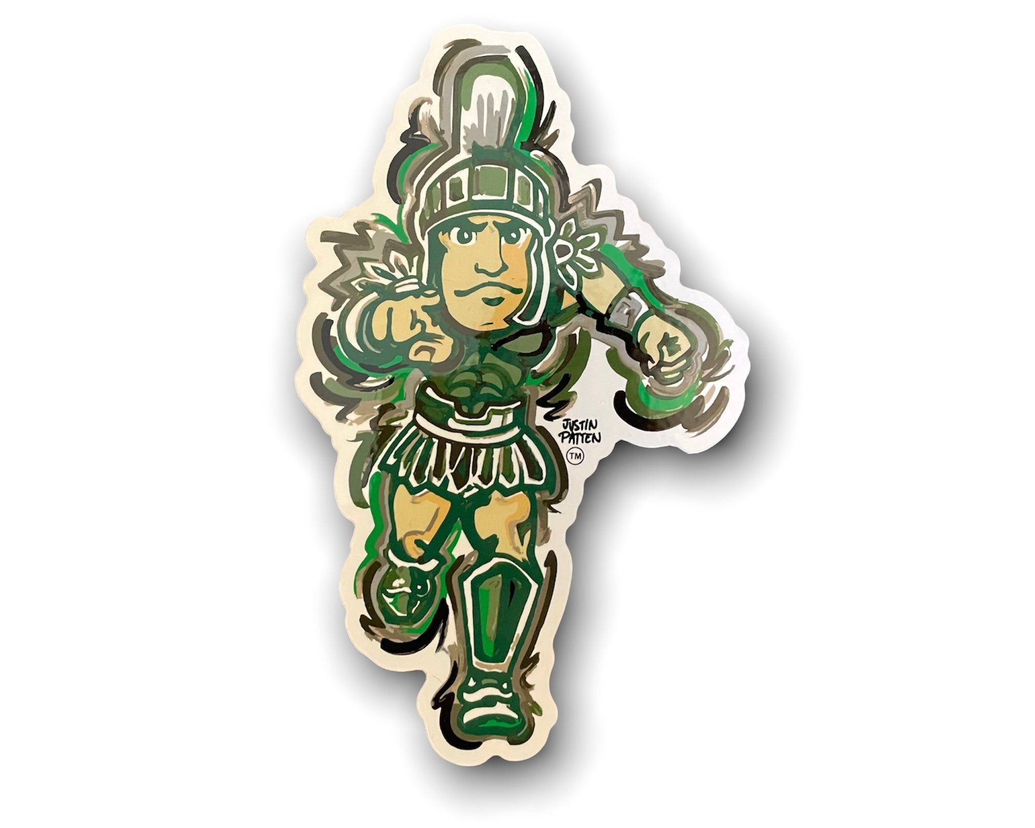Michigan State University Sparty Vinyl Sticker by Justin Patten