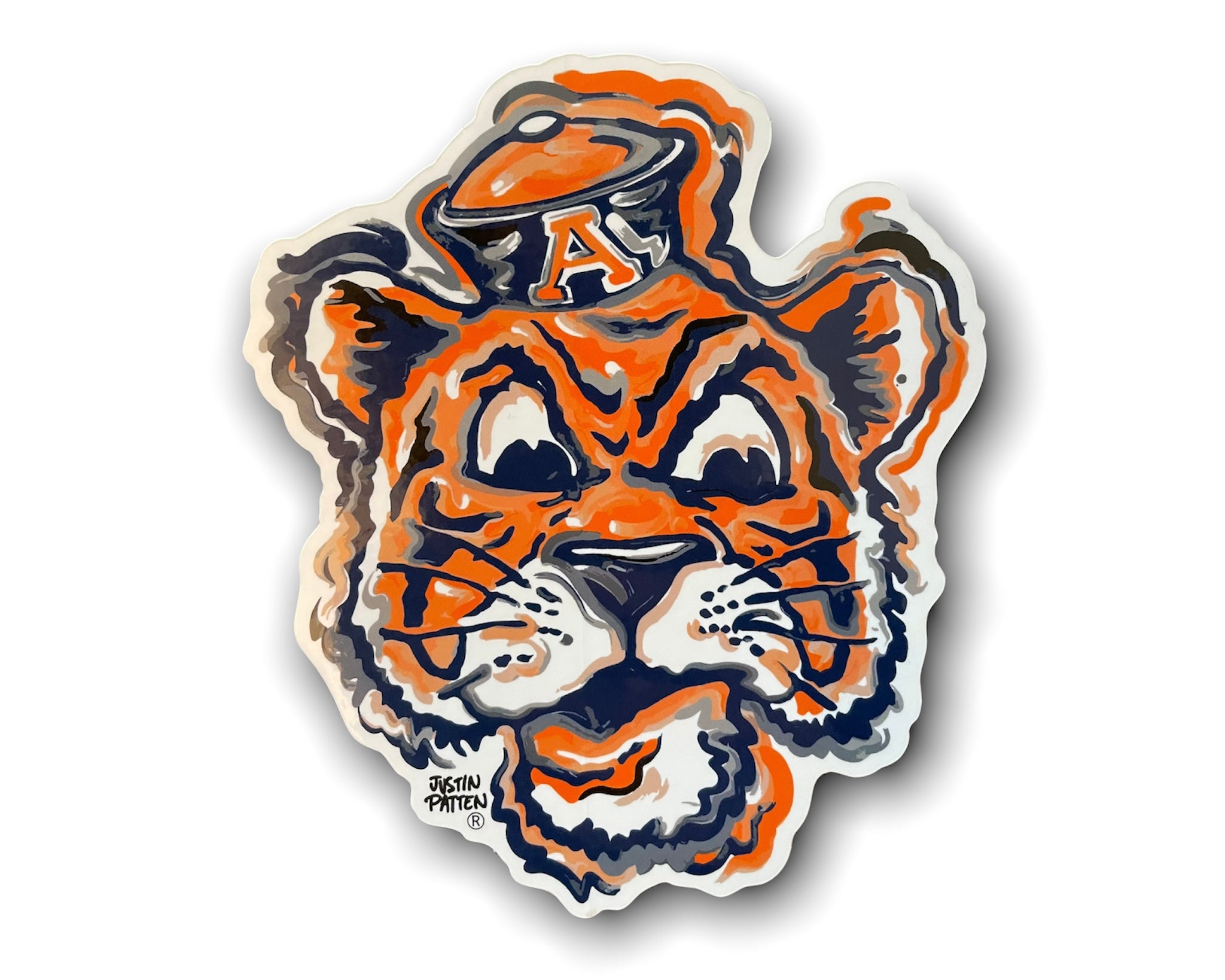 Auburn University Vintage Aubie Vinyl Sticker by Justin Patten