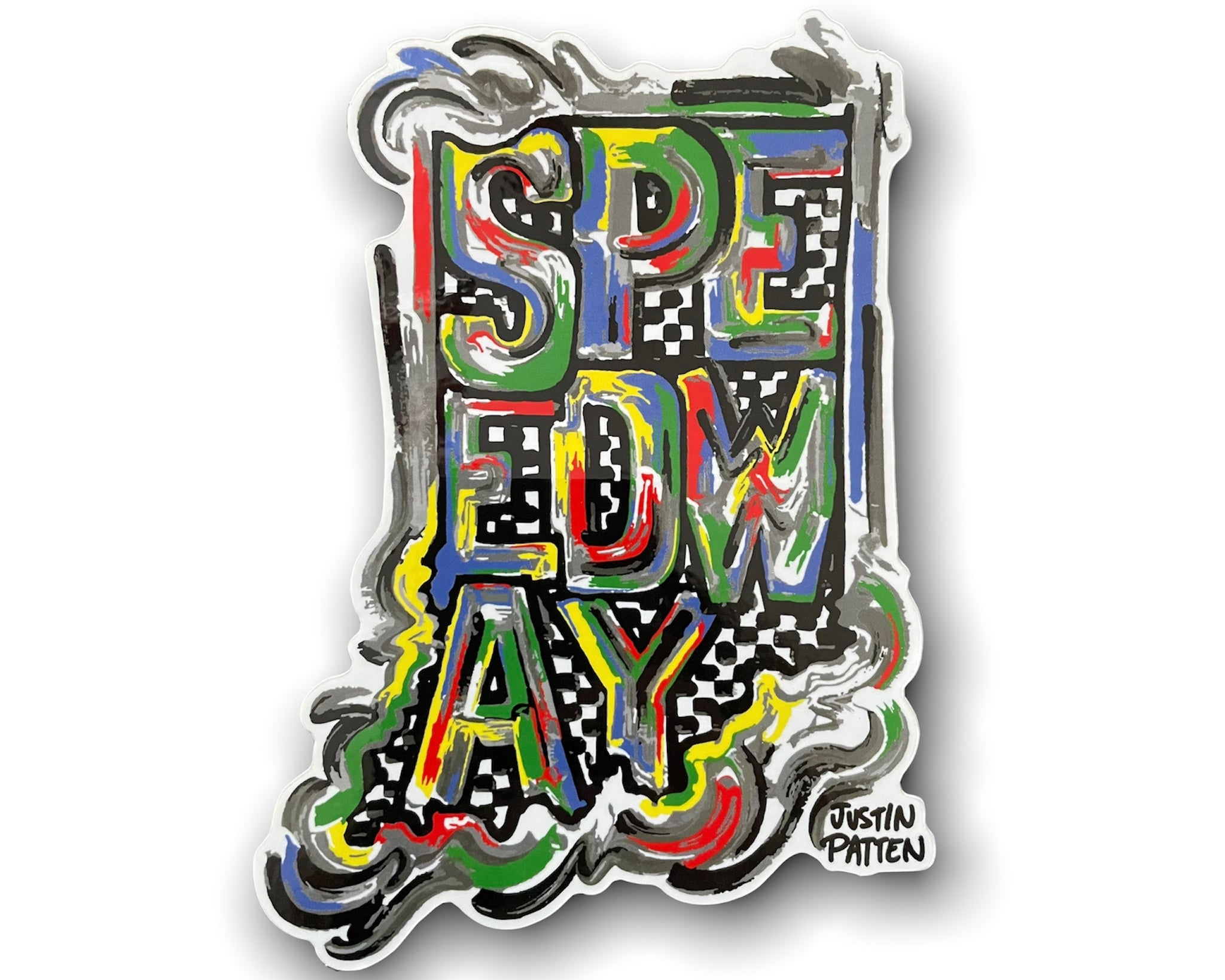 Speedway Vinyl Sticker by Justin Patten