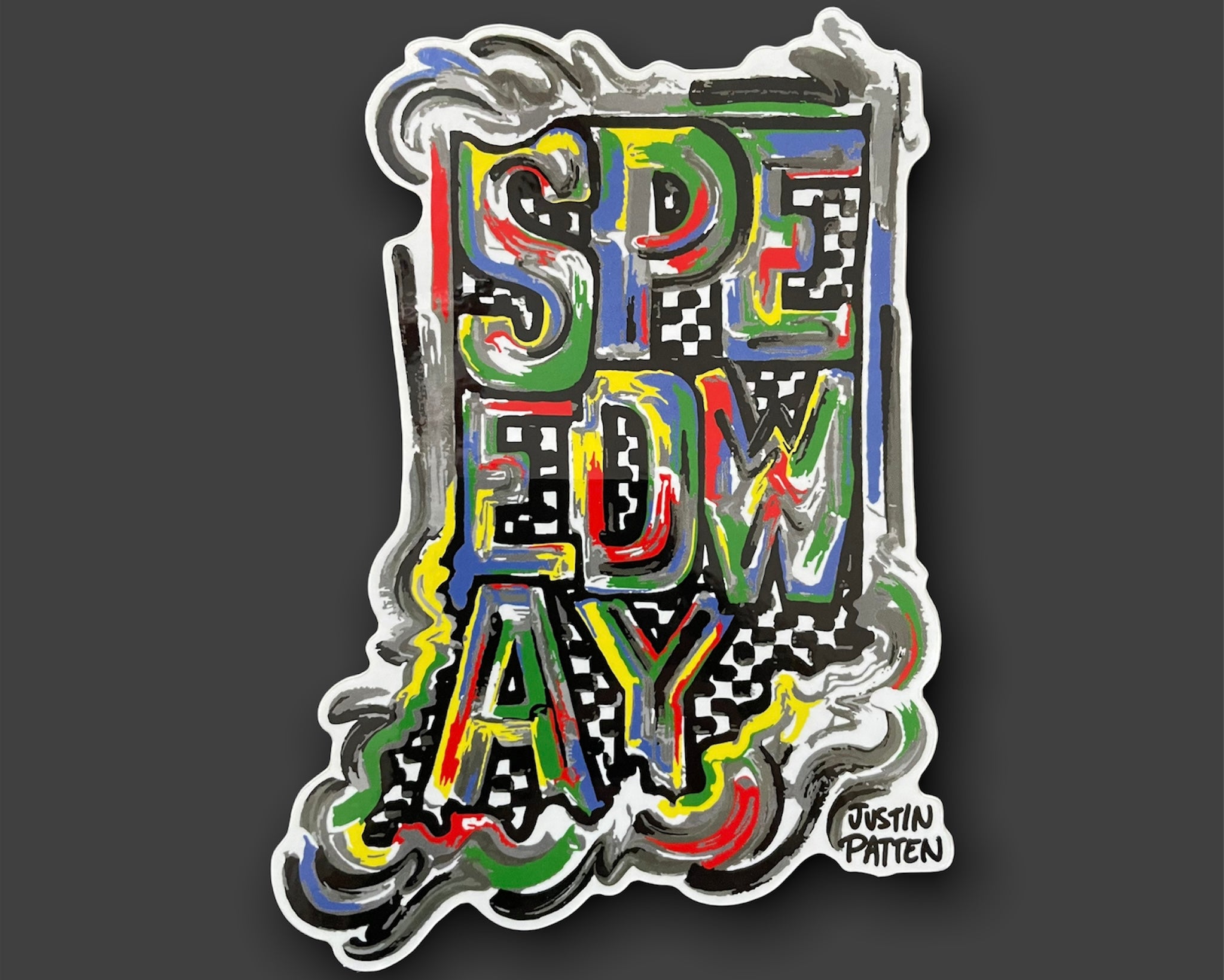 Speedway Vinyl Sticker by Justin Patten