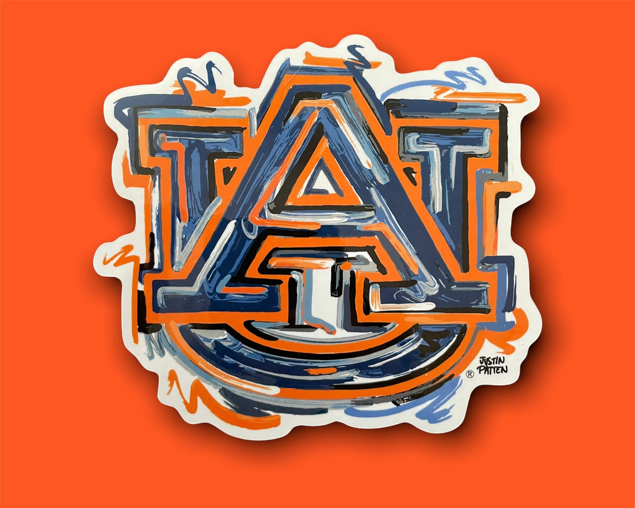 Auburn University AU Vinyl Sticker by Justin Patten