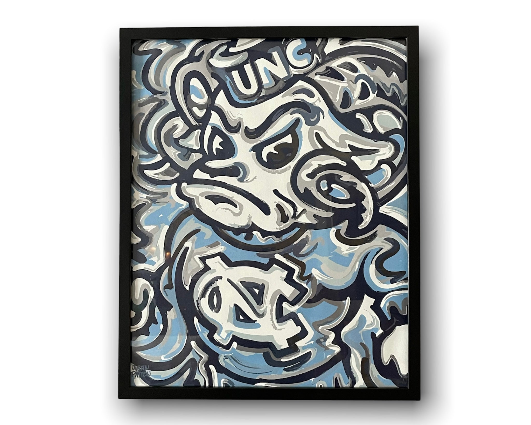 University of North Carolina 16" x 20" Mascot Print by Justin Patten