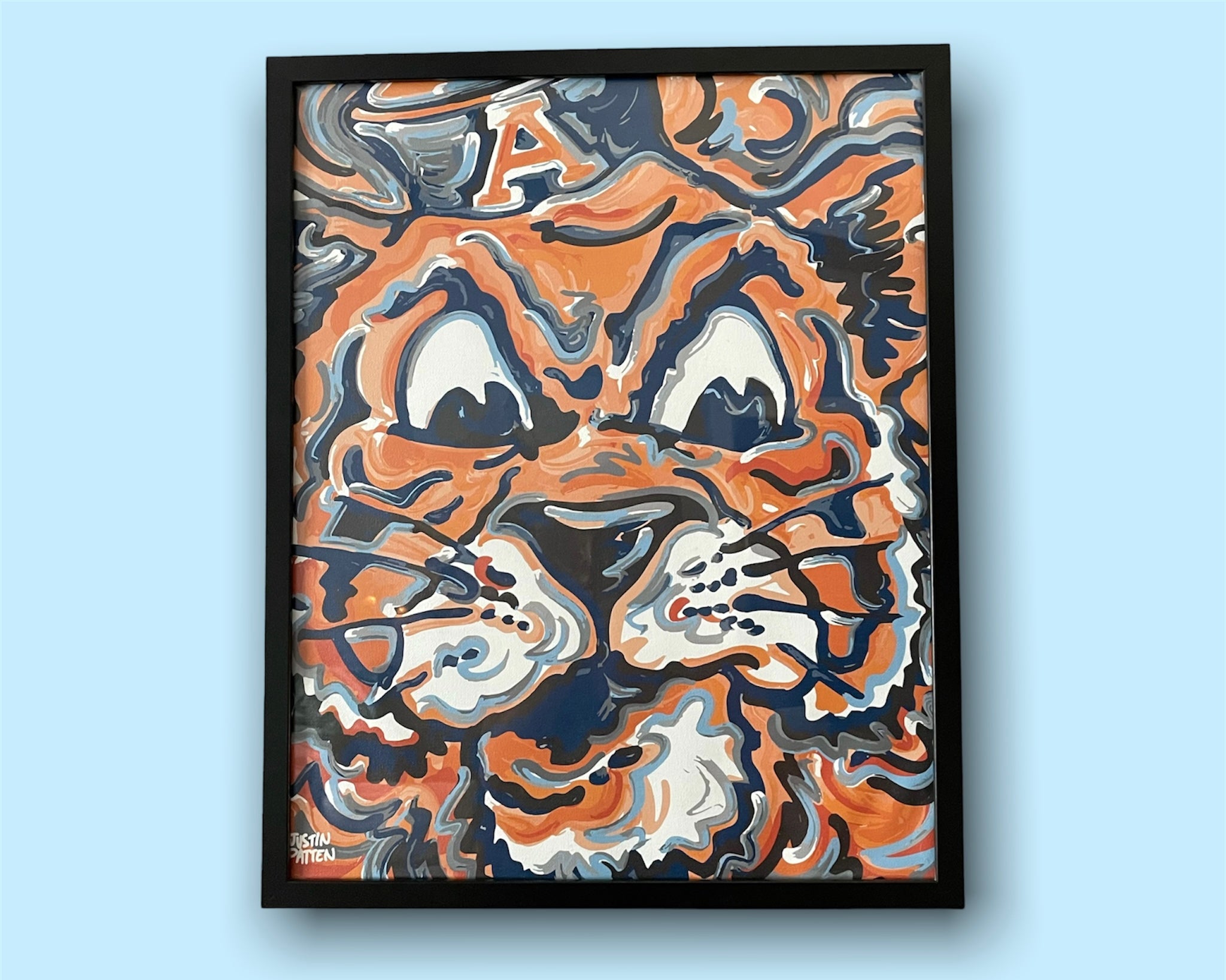 Auburn University 16" x20" Vintage Aubie Print by Justin Patten