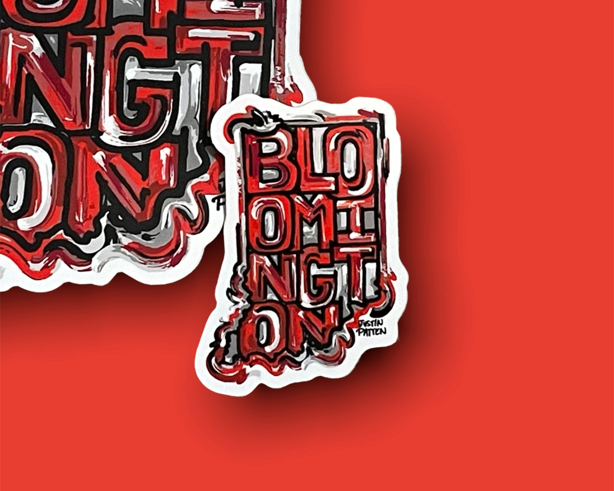 Indiana University Bloomington Indiana Mini Vinyl Sticker by Justin Patten
