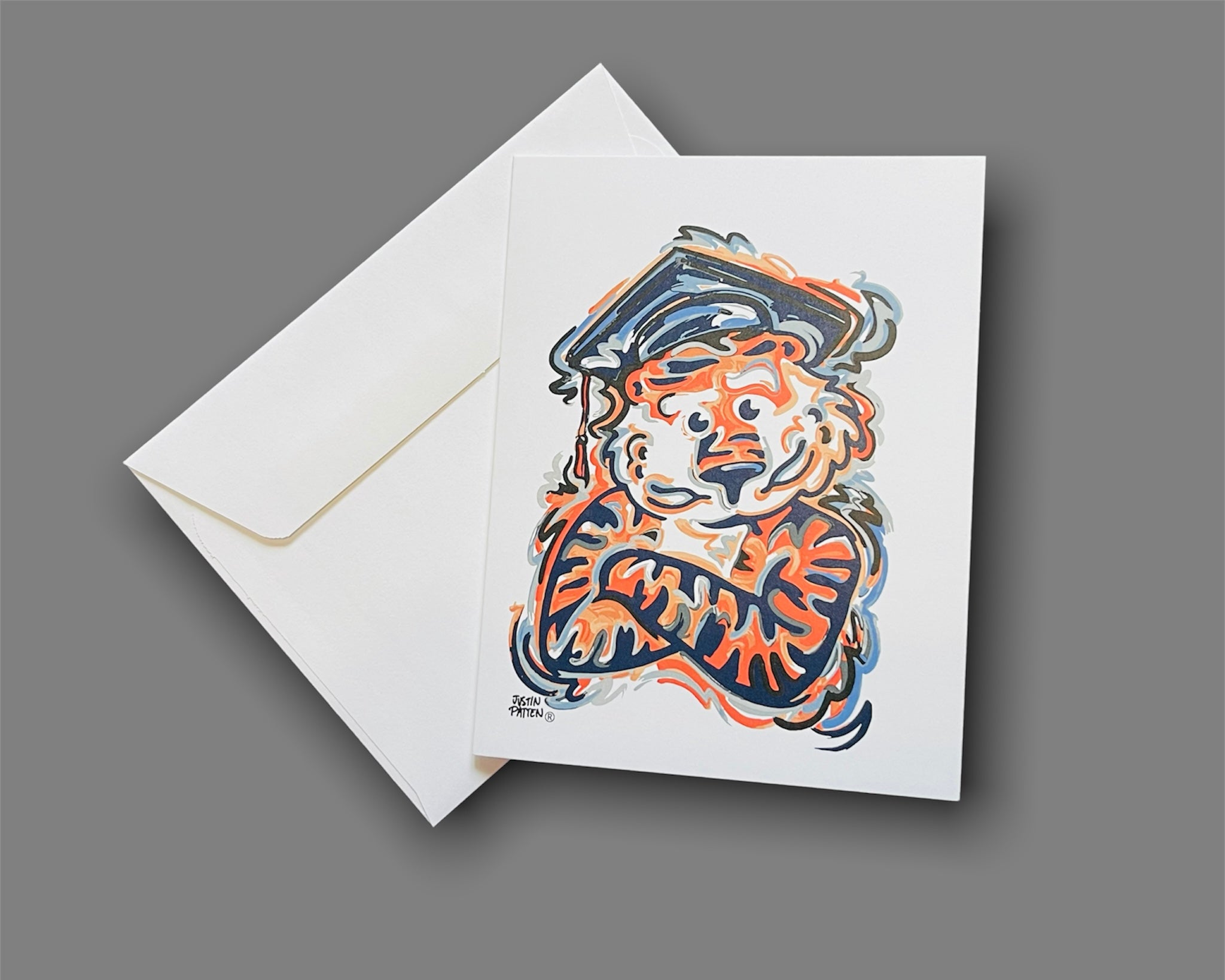 Auburn University Graduation Aubie Note Card Set of 6 by Justin Patten