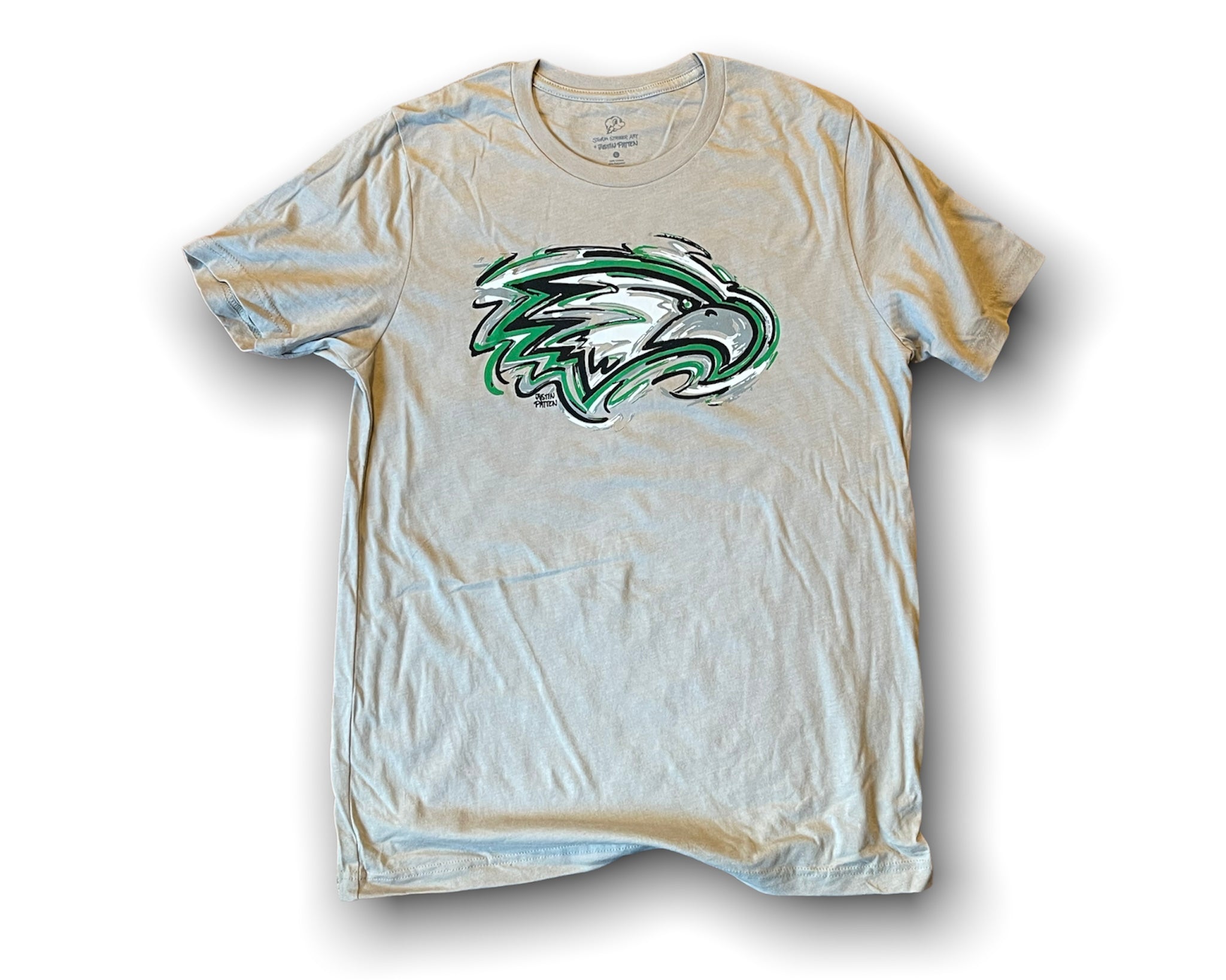 Zionsville Indiana Eagle Tee by Justin Patten (Heather Tan)