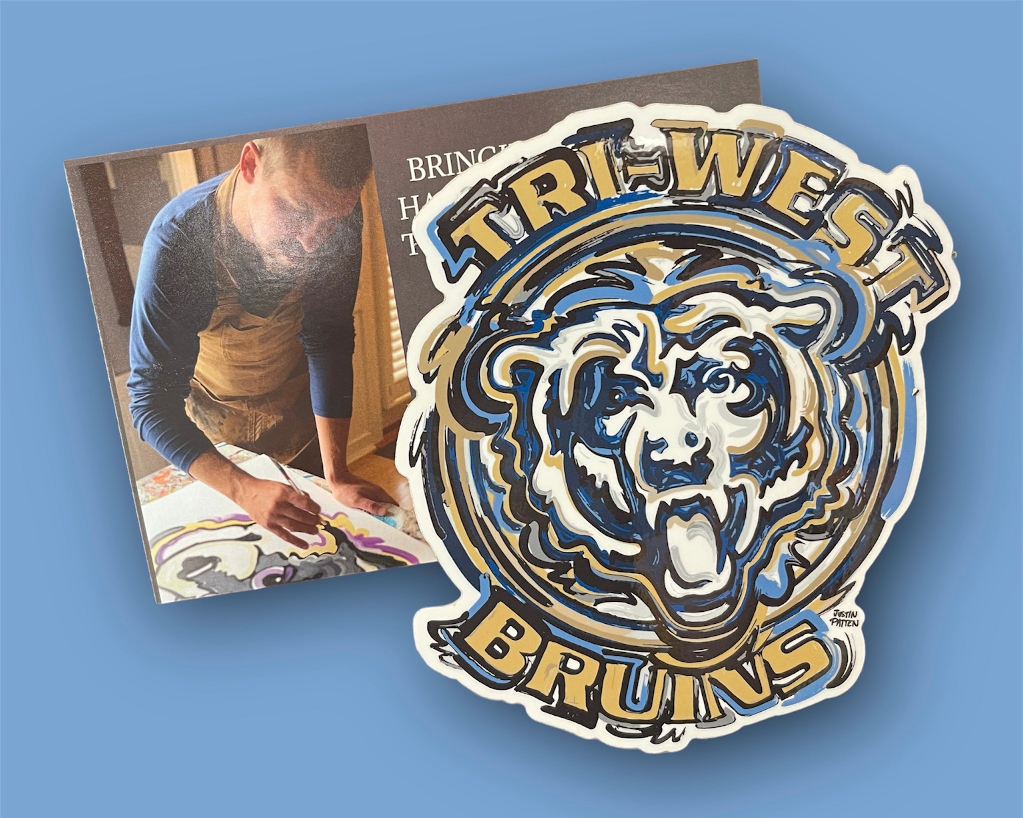 Tri- West Bruins Indiana Magnet by Justin Patten