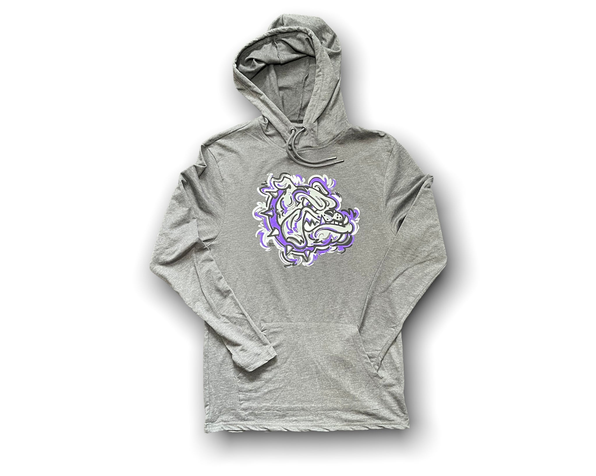 Brownsburg Indiana Bulldog Unisex Hooded Tee by Justin Patten